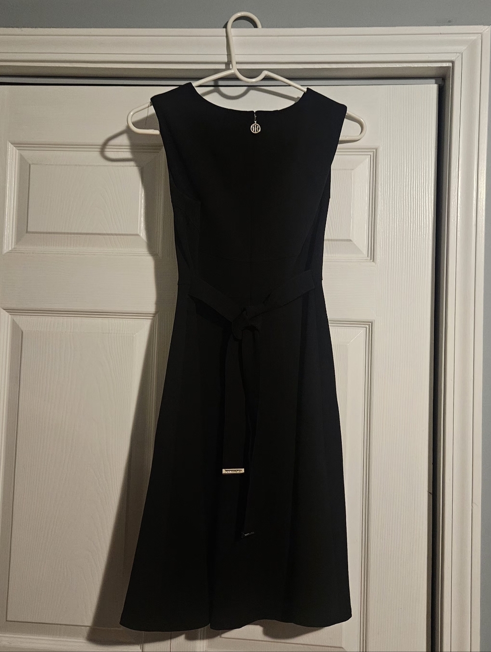 Tommy Hilfiger Black Sleeveless Fit-and-Flare Dress Size 2 - Picture 5 of 9